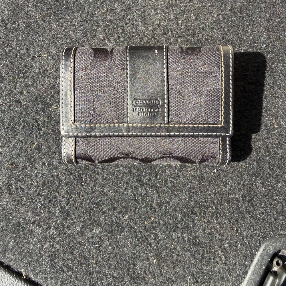 Coach Black Signature Wallet